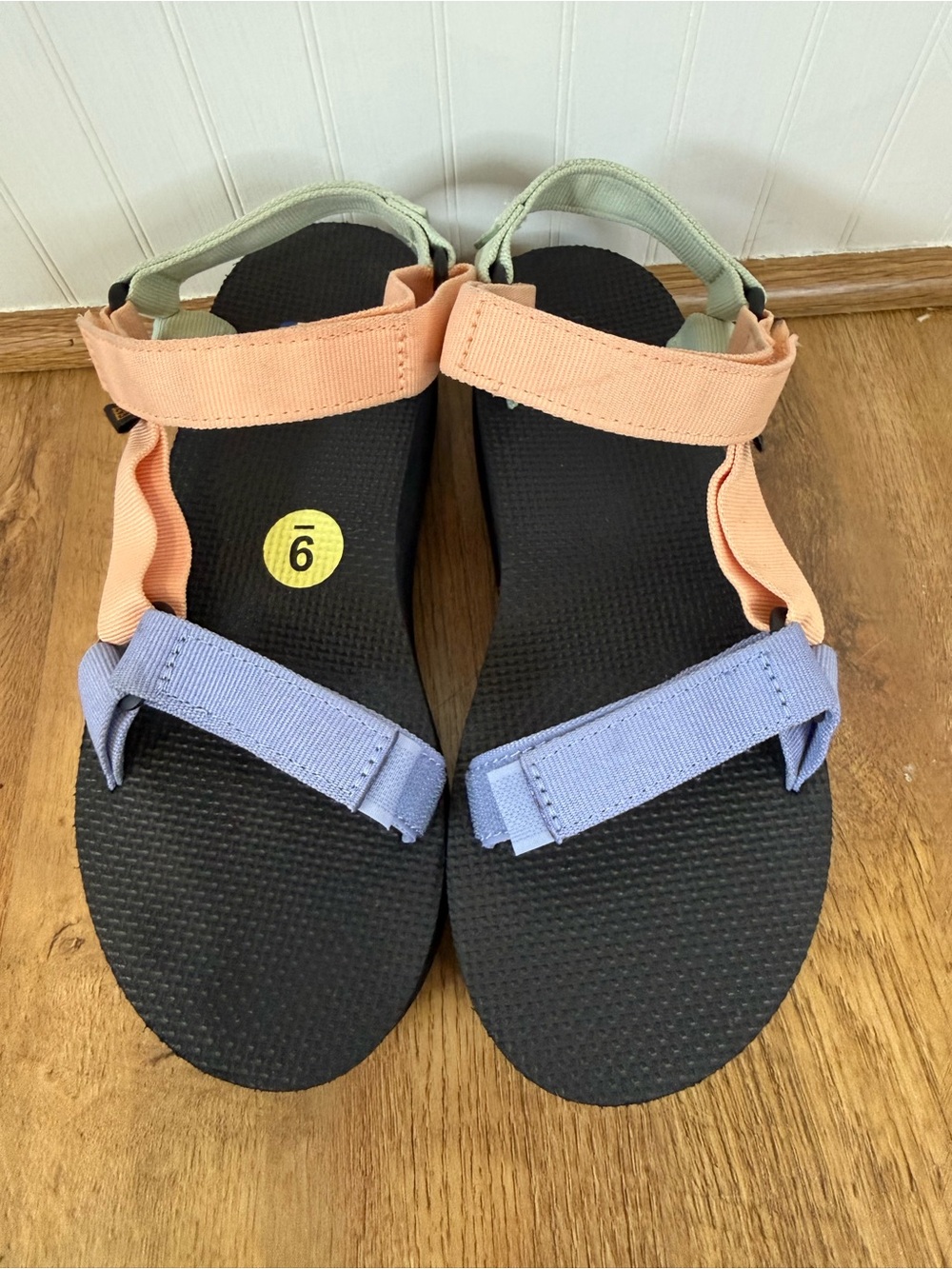 Teva Multicolor Peach Lavender Green Strap Sandals